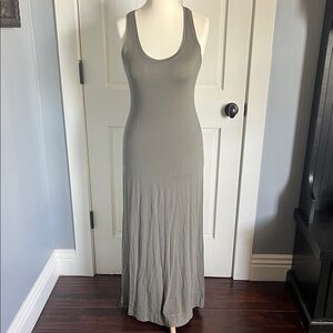 Olive Green Sleeveless Maxi Dress